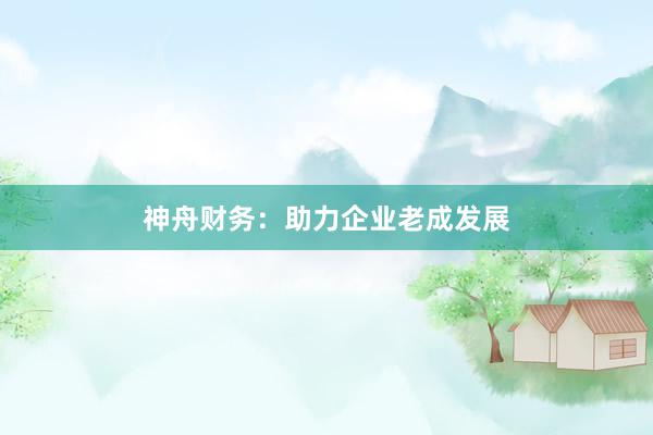 神舟财务：助力企业老成发展
