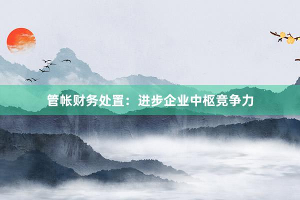 管帐财务处置：进步企业中枢竞争力